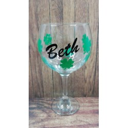 Four Leaf Clover Gin Glass