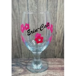 Floral Half Pint Beer Glass